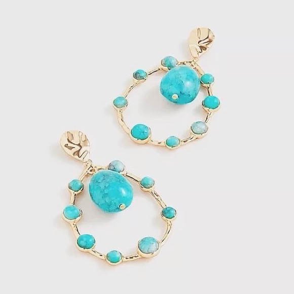 J. CREW SEMI-PRECIOUS STONE STATEMENT EARRINGS - Picture 3 of 3